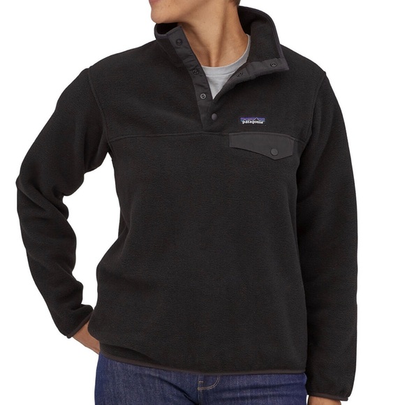Patagonia Women's Synchilla Snap-T Fleece Pullover - Black - Picture 1 of 3